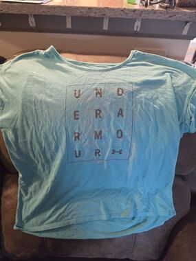 Under Armour Aqua Blue Short Sleeve Graphic Tee
